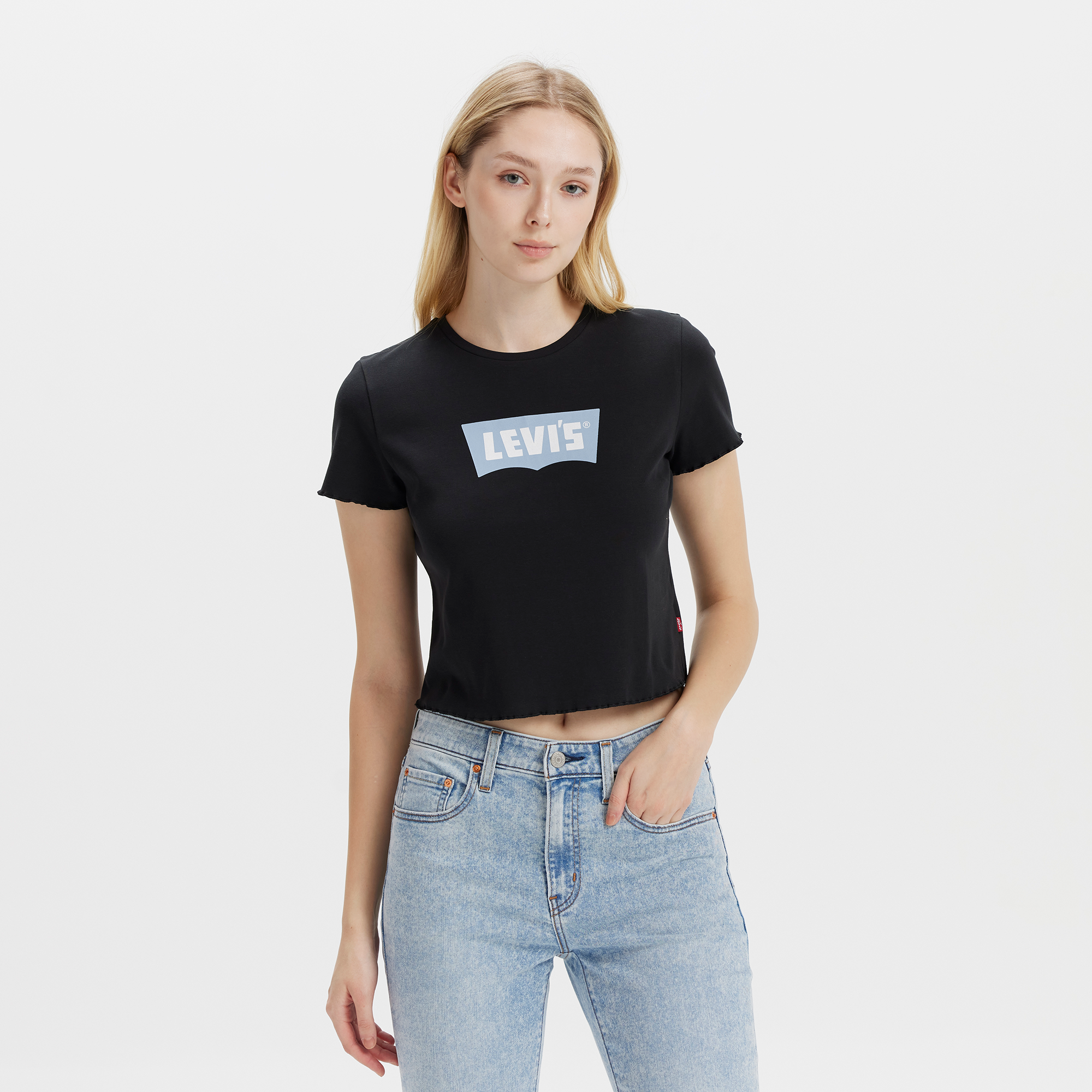 Levi's® Women's Cropped Logo Short Sleeve - Image 3