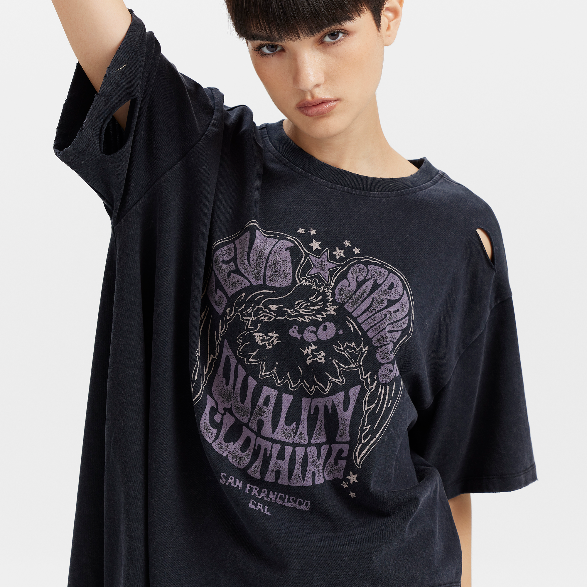 Levi's? Women's Distressed Design Printed Short Sleeve Tee - Image 3