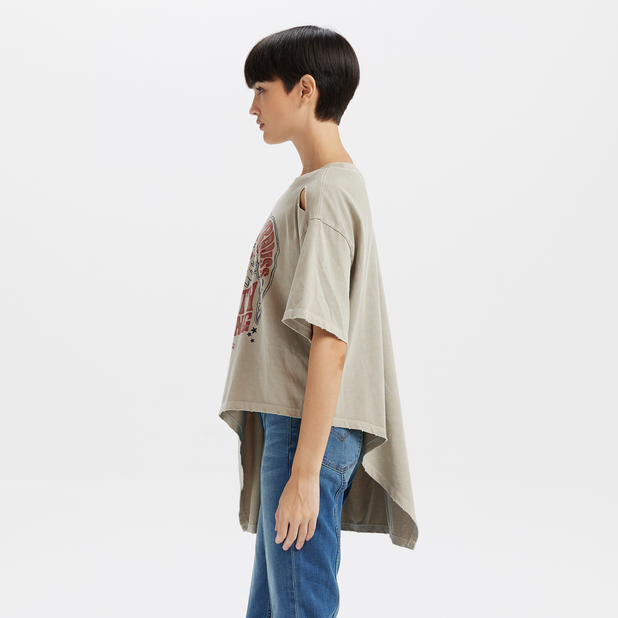 Levi's® Women's Distressed Design Printed Short Sleeve Tee - Image 6