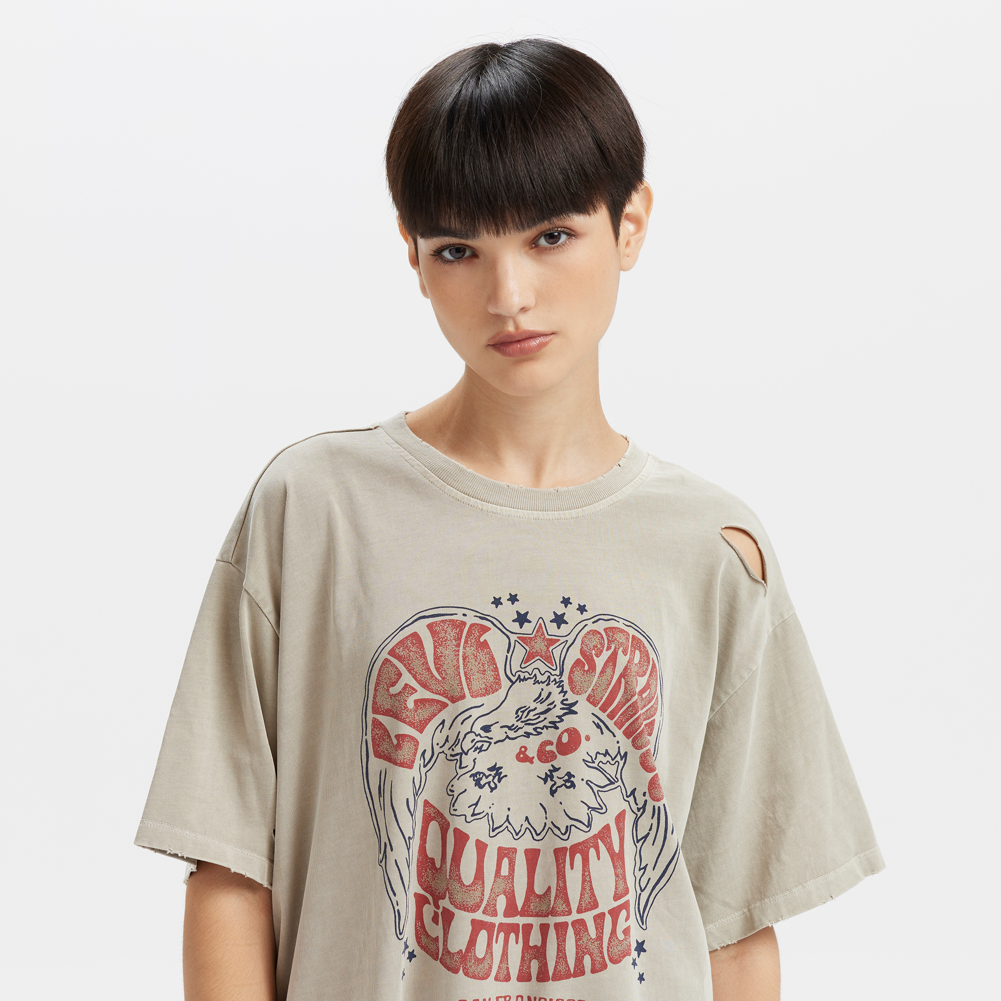 Levi's® Women's Distressed Design Printed Short Sleeve Tee - Image 4
