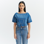 Levi's® Women's  Patchwork Design Denim Short Sleeve Top