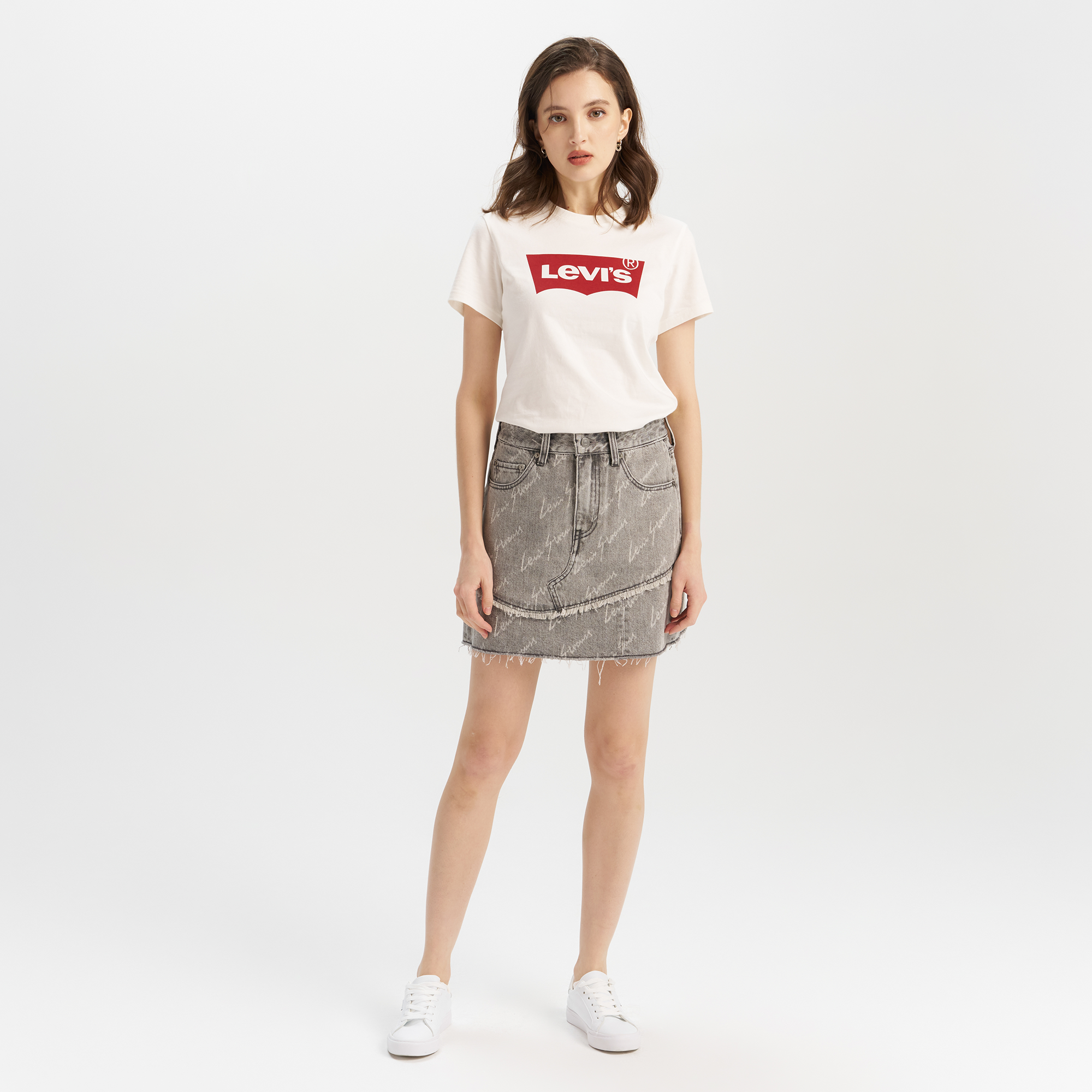 Levi's? Women's Logo Design Denim Skirt - Image 2