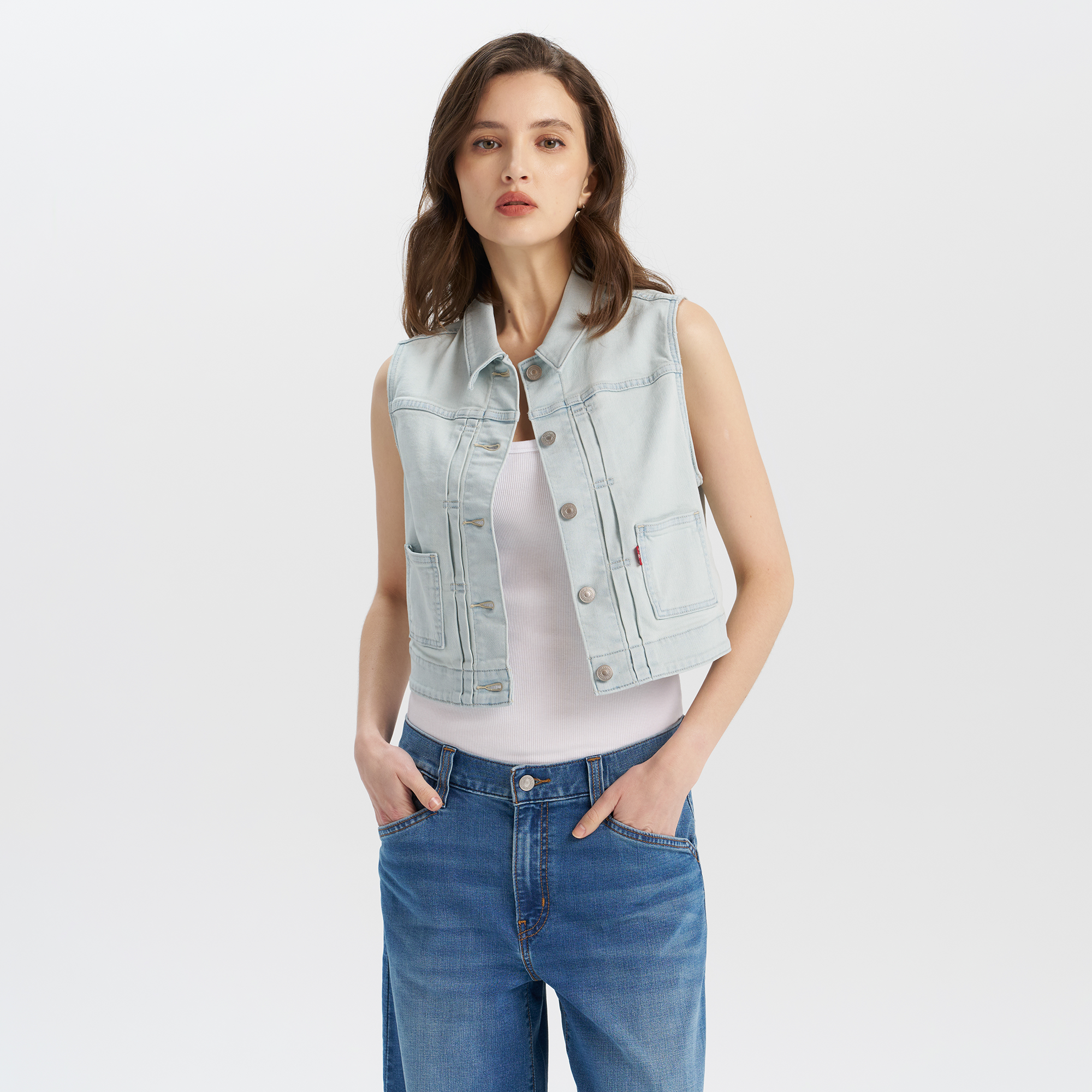 Levi's? Women's Performance Cool Denim Vest - Image 3