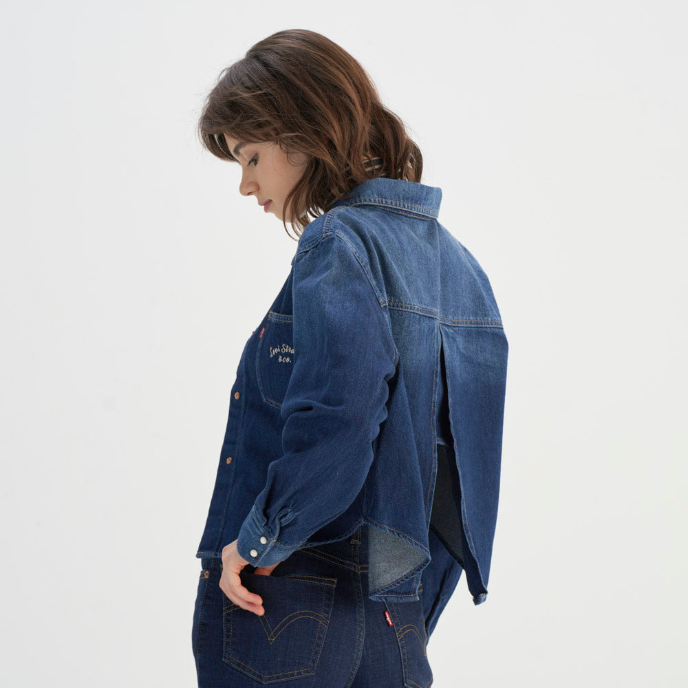 Levi's® Women's Cropped Levi's Printed Denim Jacket - Image 4