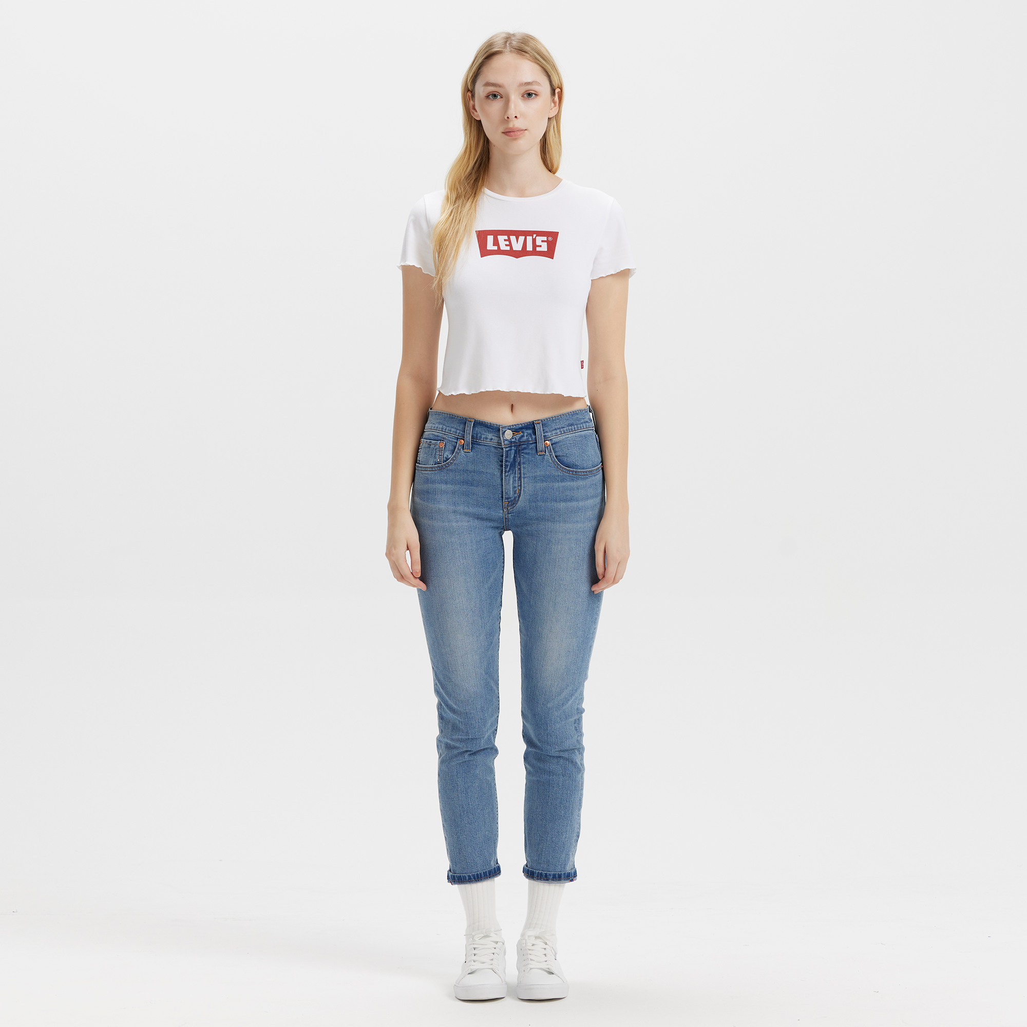 Levi's® Women's Baggy Dad Mid-Rise Loose Straight Leg Performance Cool Jeans - Image 2