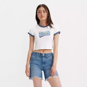 Levi's® Women's Graphic Ringer Mini T-Shirt