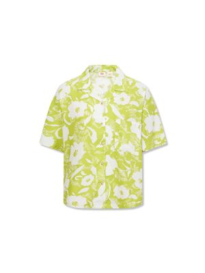 Levi's® Women's ss Aop Blouse Ag855 Green Rinse