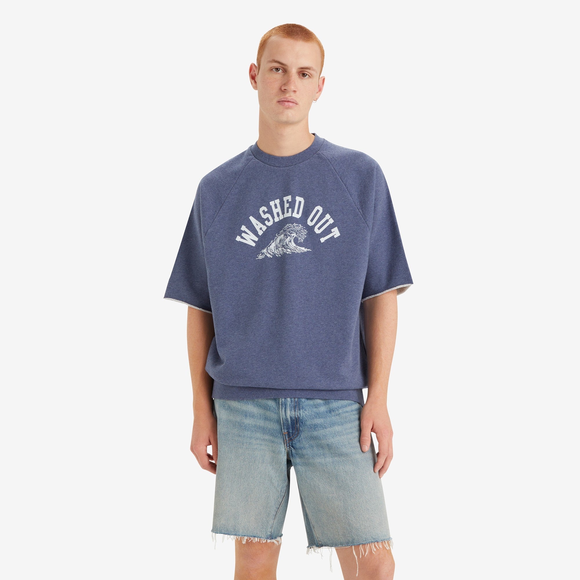 Levi's? Men's Cut-Off Raglan Crewneck Sweatshirt - Image 3