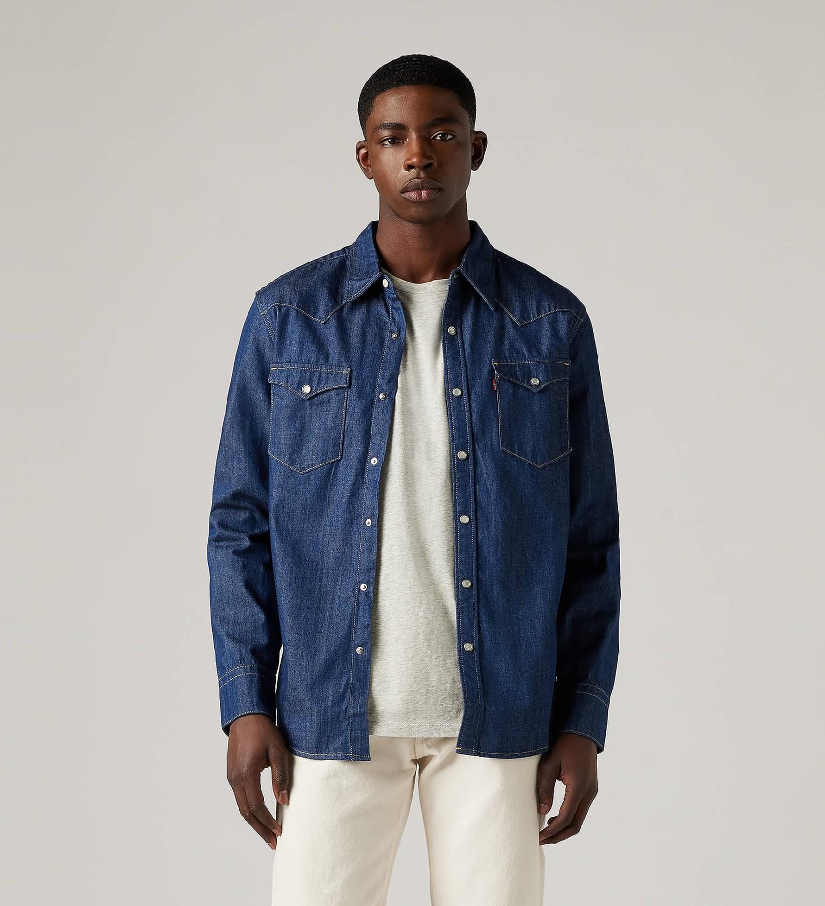 Levi's® Men's Barstow Denim Western Shirt. Standard Fit - Image 4